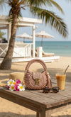 Premium metallic light pink oreo bag