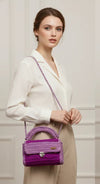 Multi purple premium cotton clutch