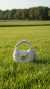 Premium metallic milky white oreo bag