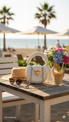 White premium cotton oreo bag