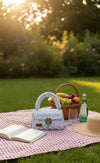White Premium Metallic clutch bag