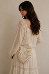 pearl white  metallic shell bag