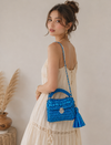 light blue premium metallic marshmallow bag