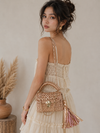 rose gold premium metallic marshmallow bag