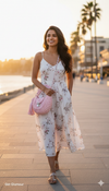 Metallic light pink oreo bag