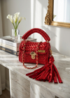 bright red premium metallic marshmallow bag