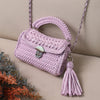 lavender marshmallow metallic bag