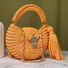 orange metallic oreo bag