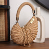 Premium metallic caramel mermaid shell bag