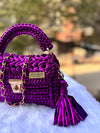 Premium Metallic Violet Crossbody Bag