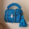 electric blue premium metallic marshmallow bag