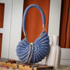 premium metallic mermaid blue shell bag