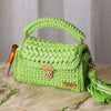 lime green metallic marshmallow bag