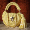 metallic yellow oreo bag