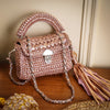 rose gold premium metallic marshmallow bag
