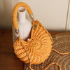 Premium metallic orange mermaid shell bag
