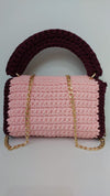 Pink maroon premium cotton clutch