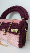 Pink maroon premium cotton clutch