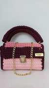 Pink maroon premium cotton clutch