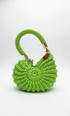 Premium metallic green mermaid shell bag
