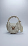 Premium metallic milky white oreo bag