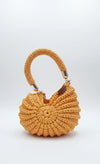 Premium metallic peach mermaid shell bag
