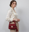 Premium metallic ruby clutch