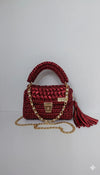 Premium metallic ruby clutch