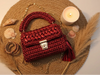 Premium metallic ruby clutch