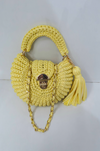 metallic yellow oreo bag