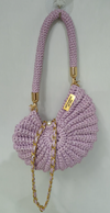 lavender metallic shell bag
