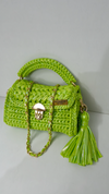 lime green metallic marshmallow bag