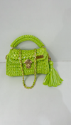 lime green metallic marshmallow bag