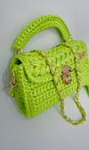 lime green metallic marshmallow bag