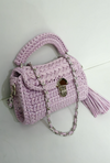 lavender marshmallow metallic bag