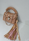 rose gold premium metallic marshmallow bag