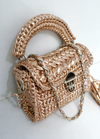 rose gold premium metallic marshmallow bag