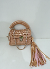 rose gold premium metallic marshmallow bag