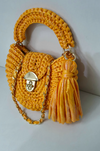 orange metallic oreo bag