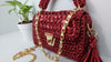 Premium metallic ruby clutch