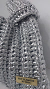 Japanese Knot Metallic Silver bag