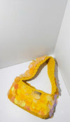 Yellow Sequin Crochet Shoulder Bag