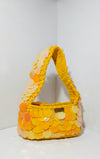 Yellow Sequin Crochet Shoulder Bag