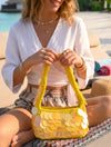 Yellow Sequin Crochet Shoulder Bag