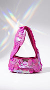 pink Sequin Crochet Shoulder Bag