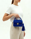 royal blue premium metallic marshmallow bag