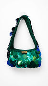 green sequins shoulder bag