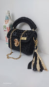 premium metallic black marshmallow bag
