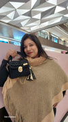 premium metallic black marshmallow bag