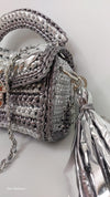 premium dual colour metallic silver copper marshmallow bag